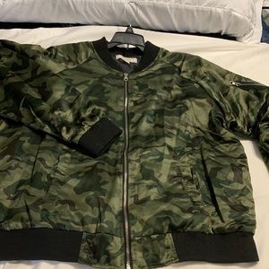 Camouflage bomber jacket